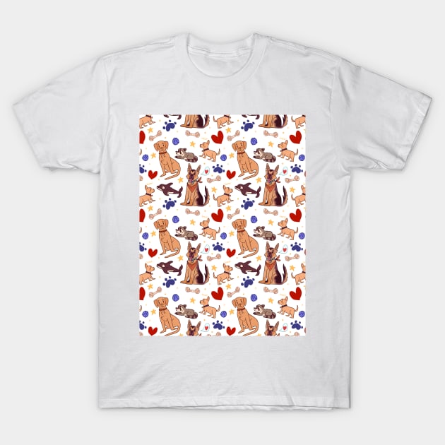 Jackie's Dogs Version 1 T-Shirt by misnamedplants